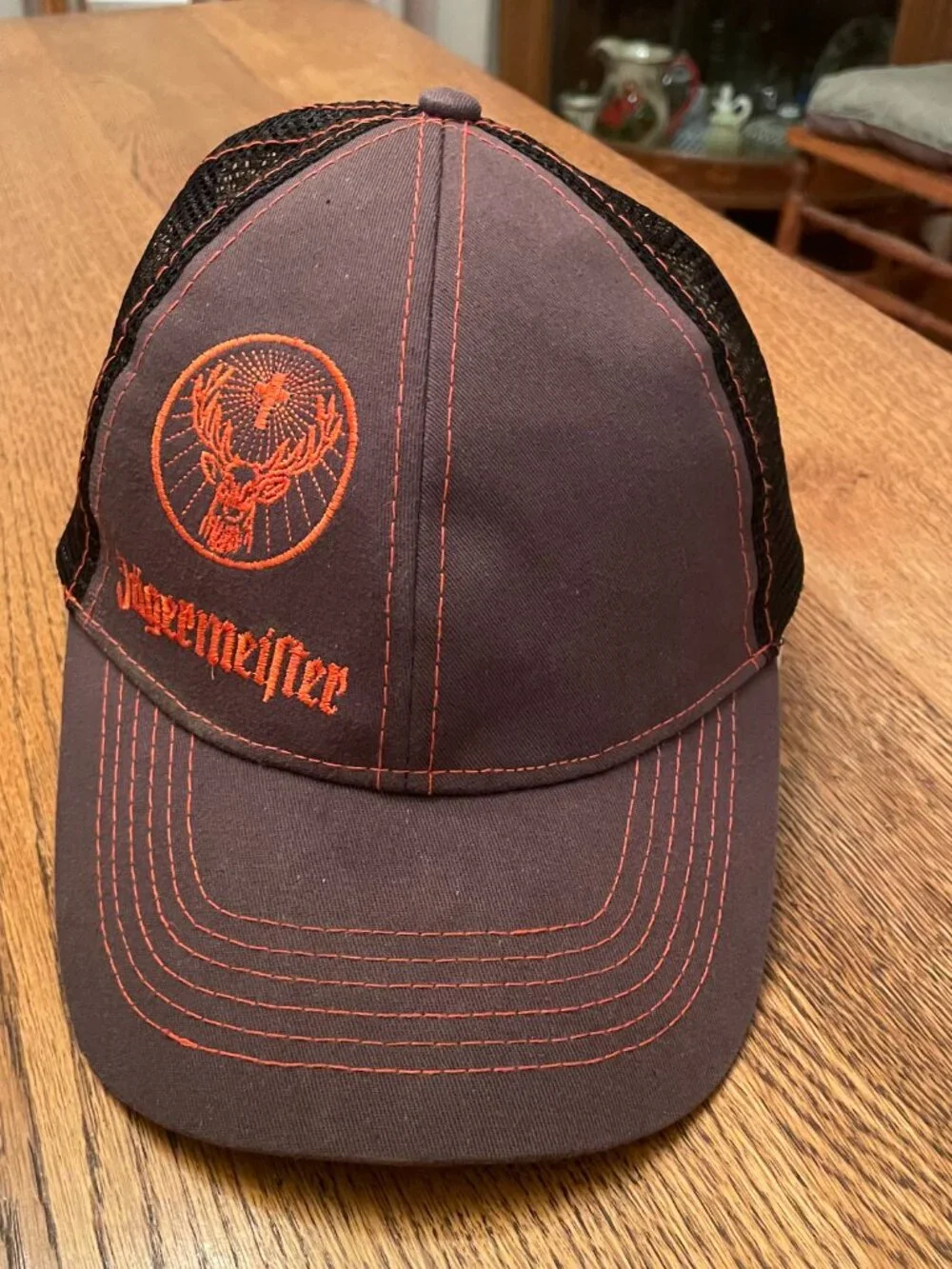 Jagermeister Brown w/Orange Highlights Snapback Trucker Hat Cap